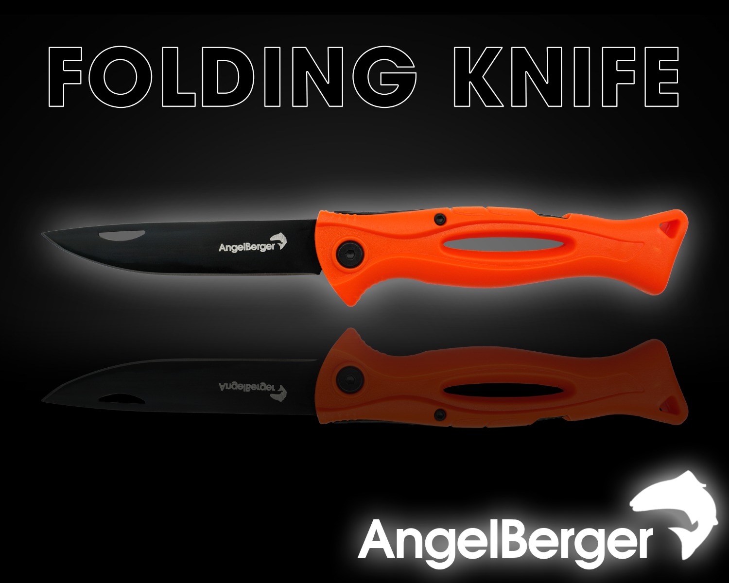 Angel Berger Angelmesser Folding Knife Fischmesser Klappmesser Edelstahl Outdoor Messer für Fisch und Angeln