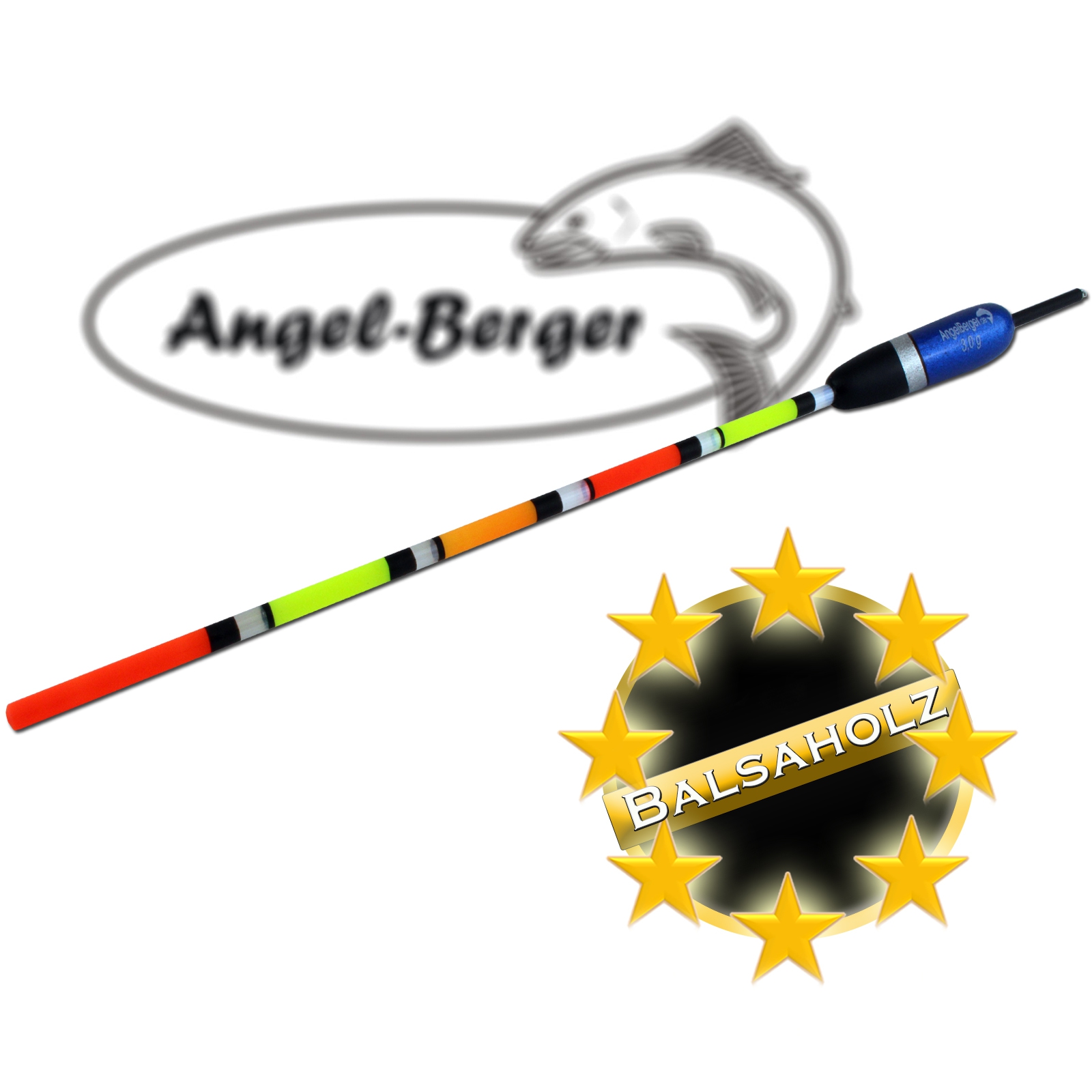 Angel Berger Balsaholz Multicolor Waggler