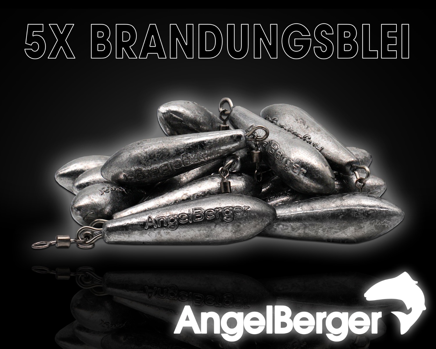 Angel Berger Brandungsblei Set 100g 5 Stück Meeresblei Angelblei Brandungsangeln Blei Meeresangeln