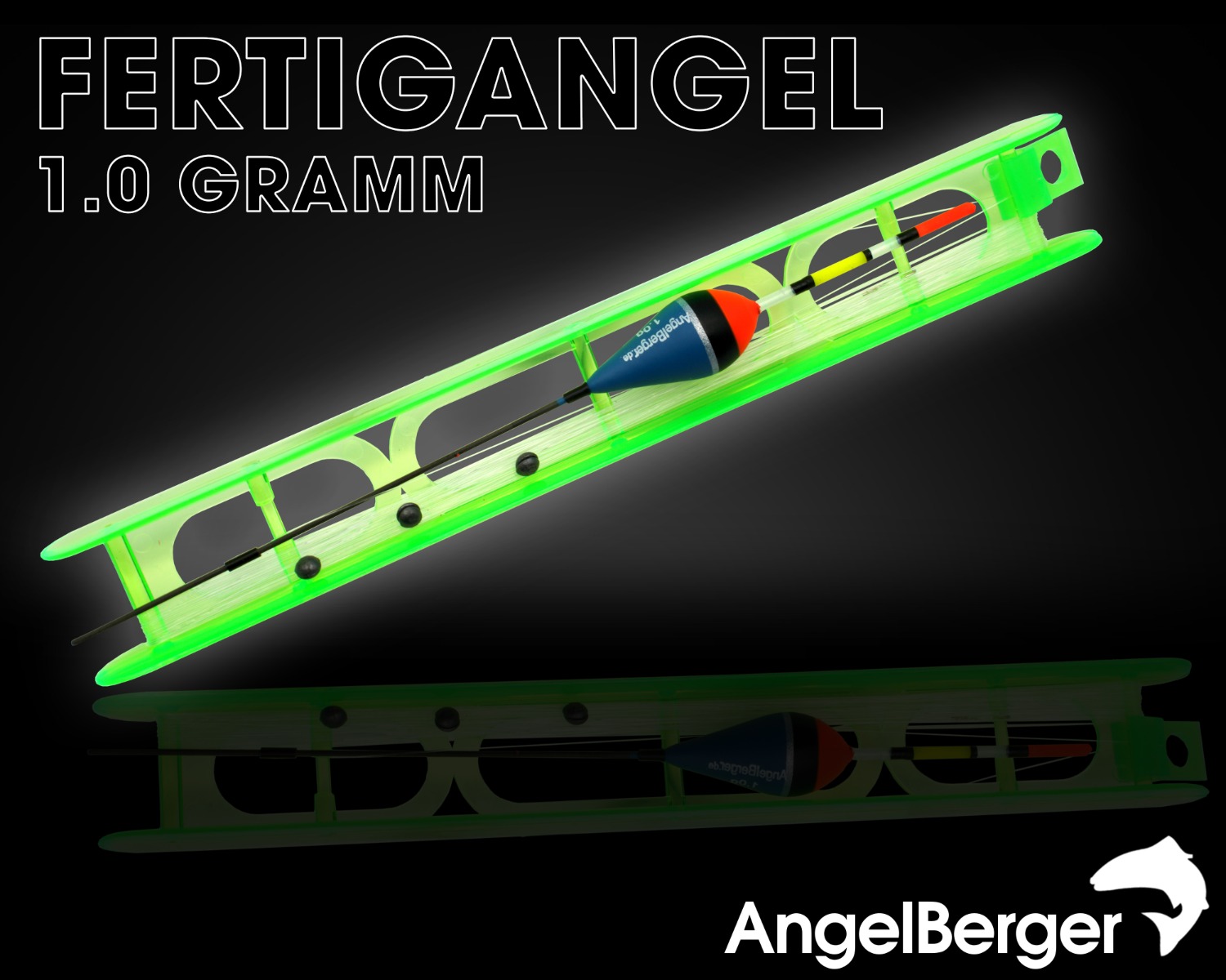 Angel Berger Fertigangel 1,0g Angelset Posenmontage Stippangel Handangel Fertigmontage Friedfisch Angeln