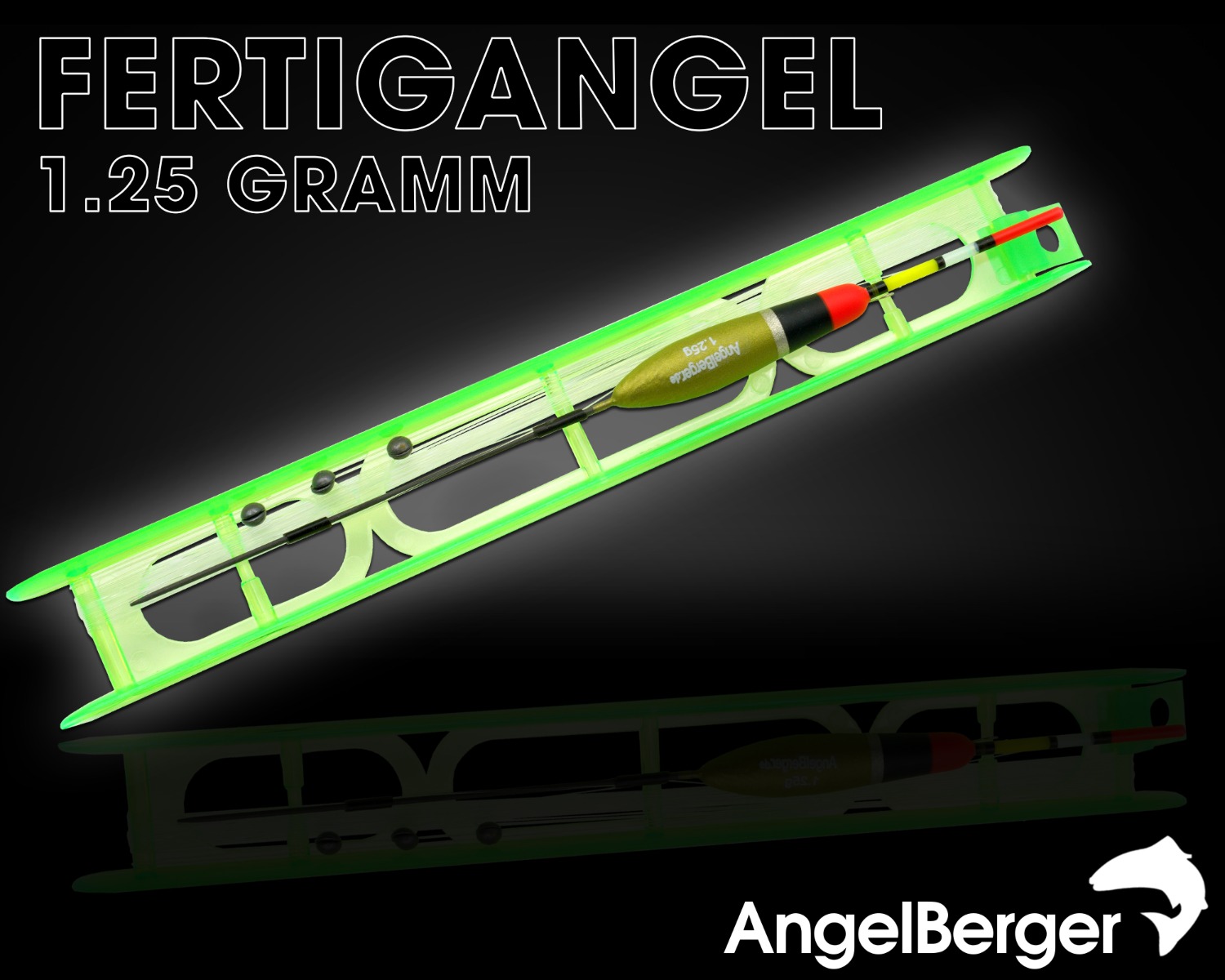 Angel Berger Fertigangel 1,25g Angelset Posenmontage Stippangel Handangel Fertigmontage Friedfisch Angeln