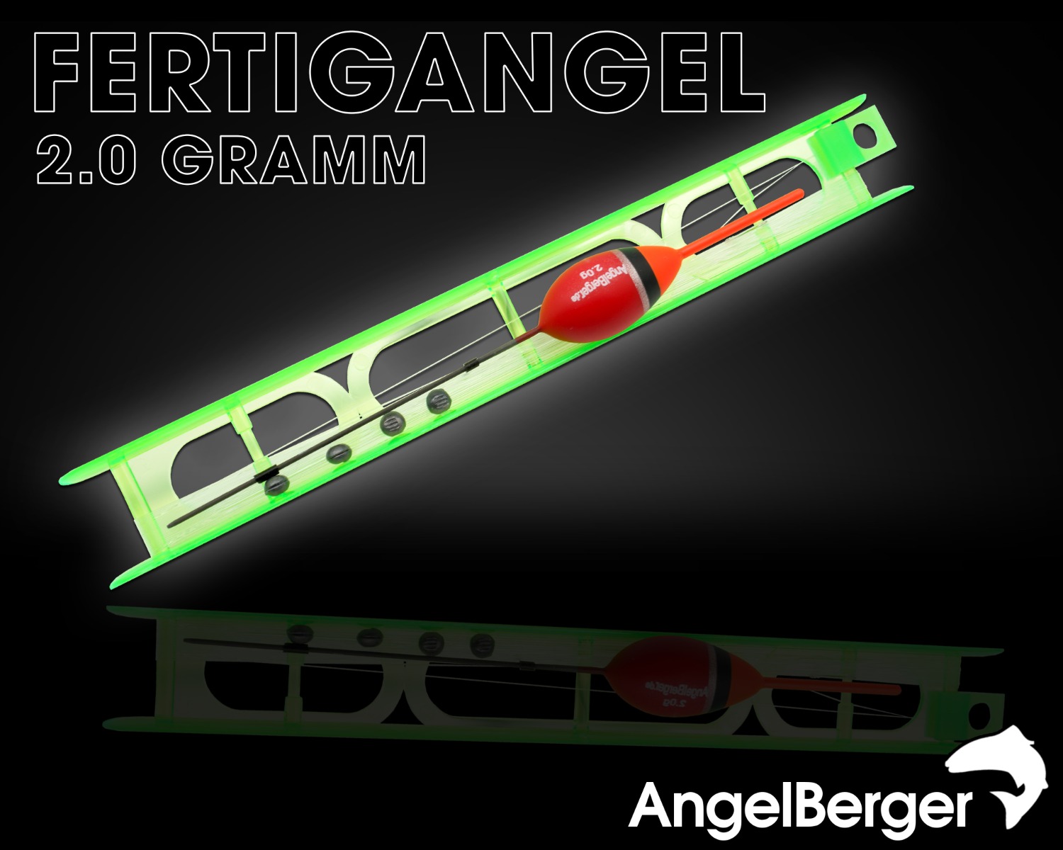 Angel Berger Fertigangel 2,0g Angelset Posenmontage Stippangel Handangel Fertigmontage Friedfisch Angeln