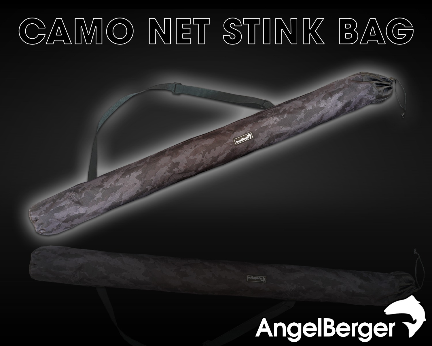 Angel Berger Keschertasche Camo Net Bag Stink Bag Tasche für Angelkescher Fishing Bag