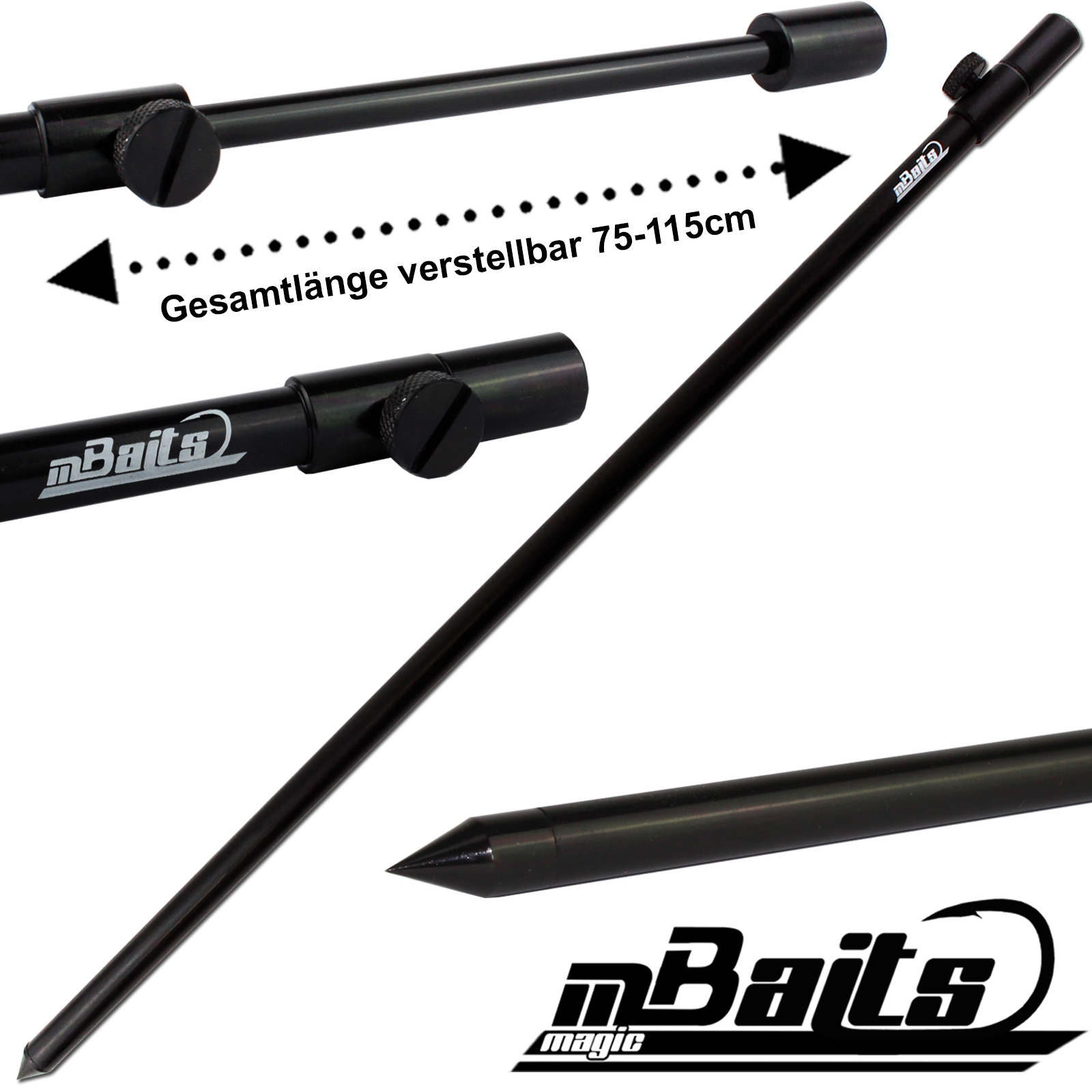 Magic Baits Black Bankstick 75-115cm verstellbar