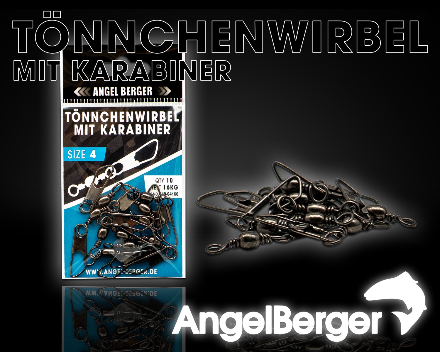Angel Berger Tönnchenwirbel mit Karabiner