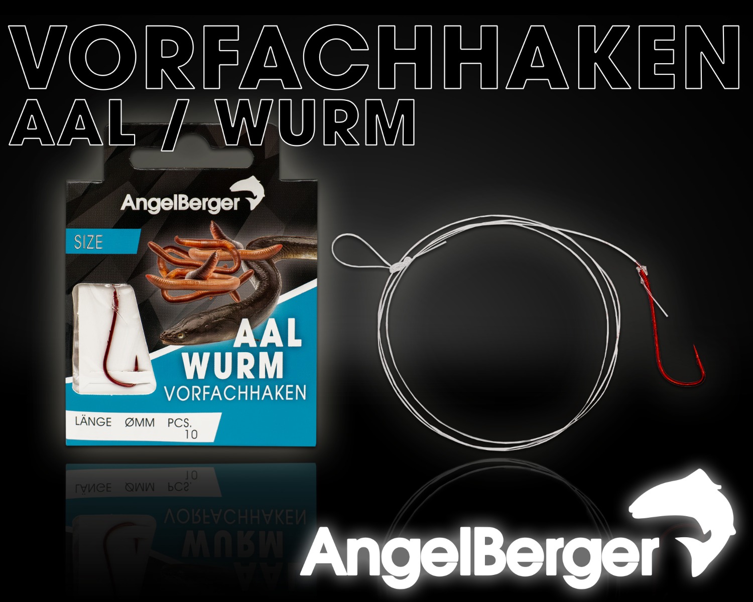 Angel Berger Vorfachhaken Aal/Wurm Angelhaken gebundene Haken Angelhaken 
