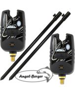 2x Angel Berger Elektronische Bissanzeiger mit Tele Erdspeer