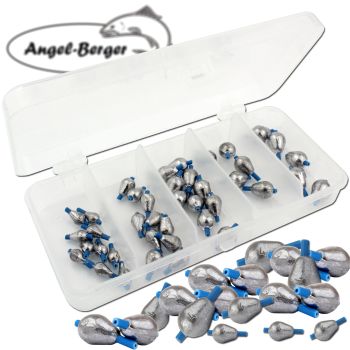 Angel Berger Tropfenblei Sortiment mit Box Blei in Dose 