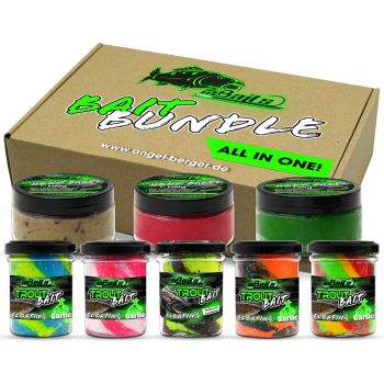 Magic Baits Bait Bundle Trout Bait All in One Forellenteig Set Vorteilspack Troutbait Sparbundle Forellenpaste Angelteig schwimmend sinkend