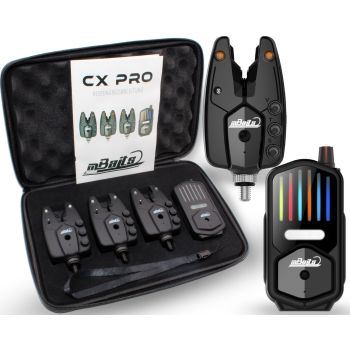 Magic Baits CX Pro Funk Bissanzeiger Set  3+1 Bite Indicator Komplettset Karpfenangeln