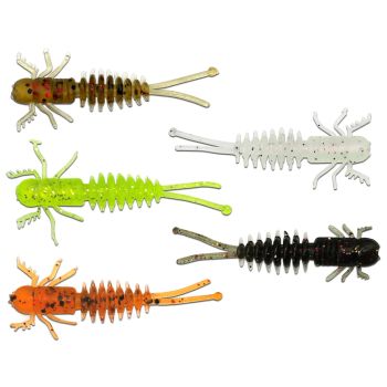 Wild Devil Baits  Micro Larva Mix 5cm UL Mini Gummifisch Gummiköder Barsch Forelle