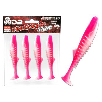 Wild Devil Baits Shockwave Shad Hot Pink Gummifisch Kunstköder Softlure Gummiköder Hecht Barsch Zander Angelköder Raubfischköder