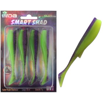 Wild Devil Baits Smart Shad Purple Chartreuse Pro Guiding Gummifisch 