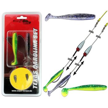 Angel-Berger Wild Devil Baits Texas Carolina Set Texas-Carolina Monatage Ready2Fish Texas Rig Carolina Rig Finesse Montage Zander