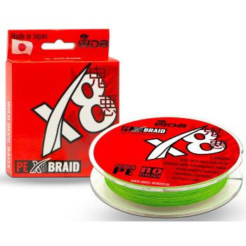 Wild Devil Baits X8 Braid Fluo Chartreuse Japan PE 8-fach rund geflochtene Angelschnur Braided Fishing Line