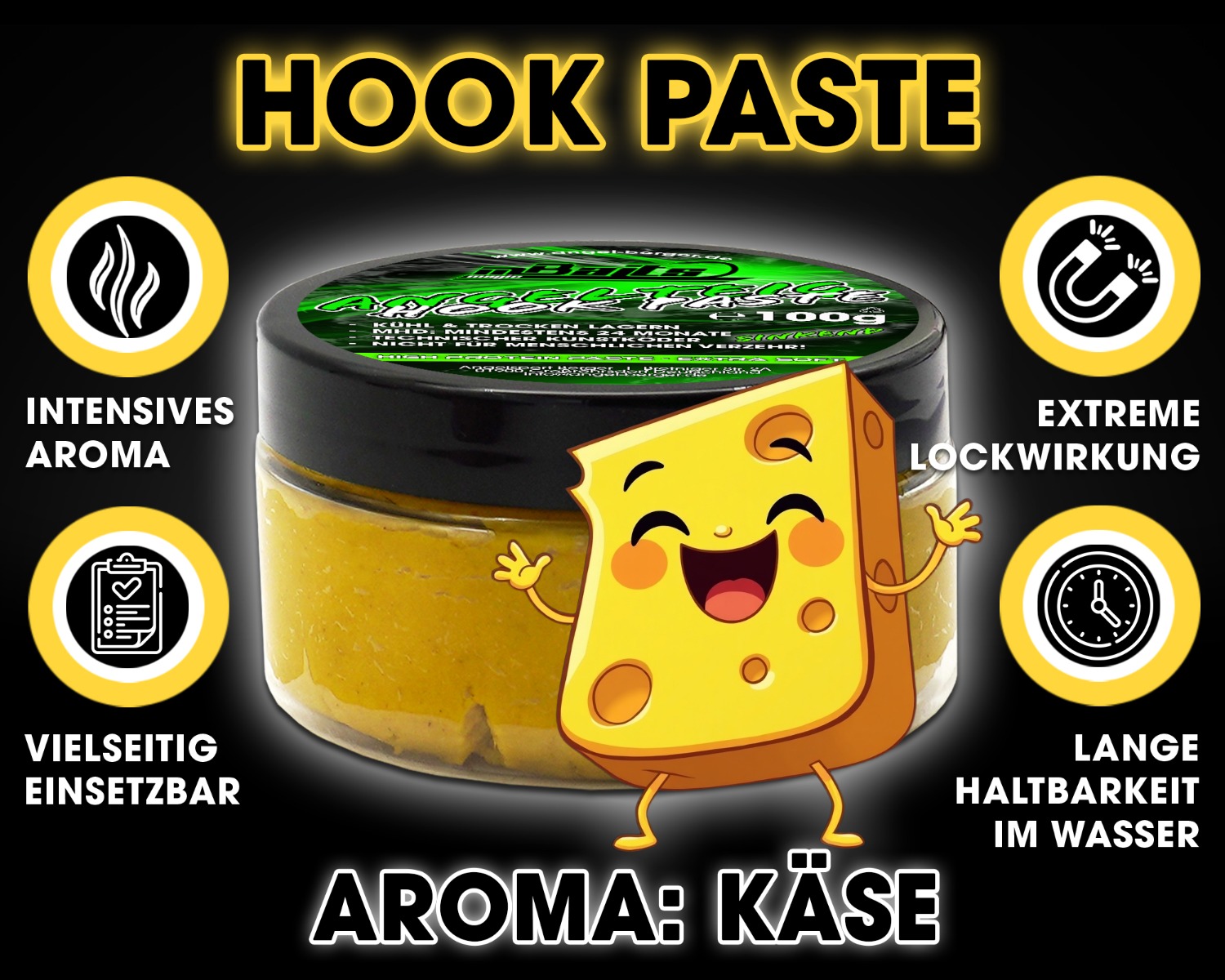 Magic Baits Angelteig Käse Hook Paste sinkend Angelköder Karpfenteig 