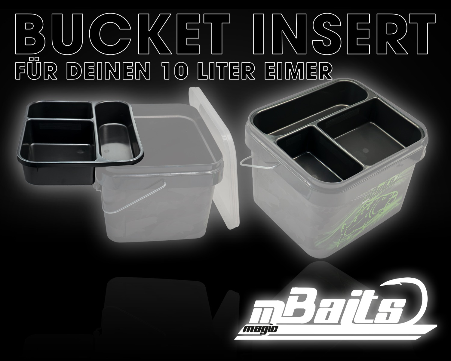 Magic Baits Bucket Insert Einsatz für 10l Angeleimer Futtereimereinsatz