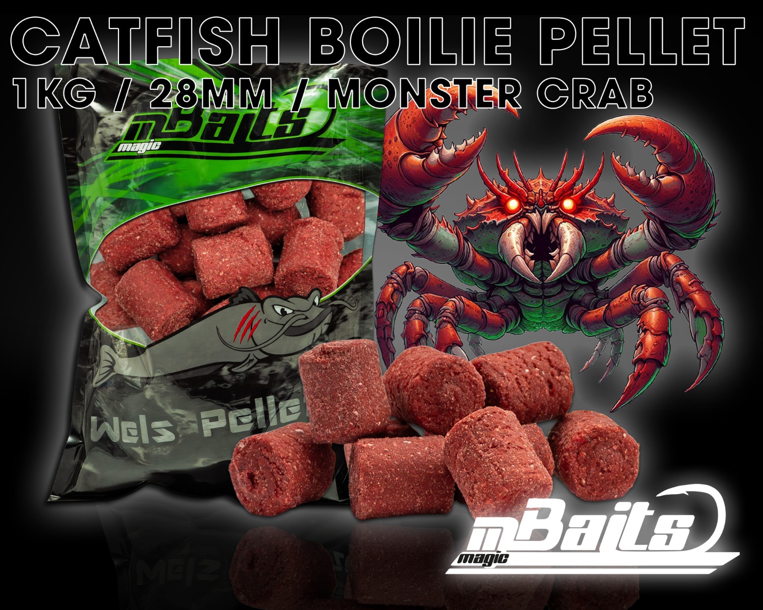 Magic Baits Catfish Boilie Pellets 1kg Welsboilies Wallerpellets Wels Köder Welsangeln