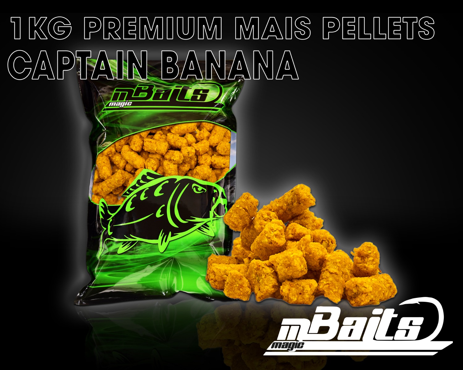 Magic Baits Premium Mais Pellets Maispellets Futterpellets Carp Pellet Karpfenköder-Captain Banana