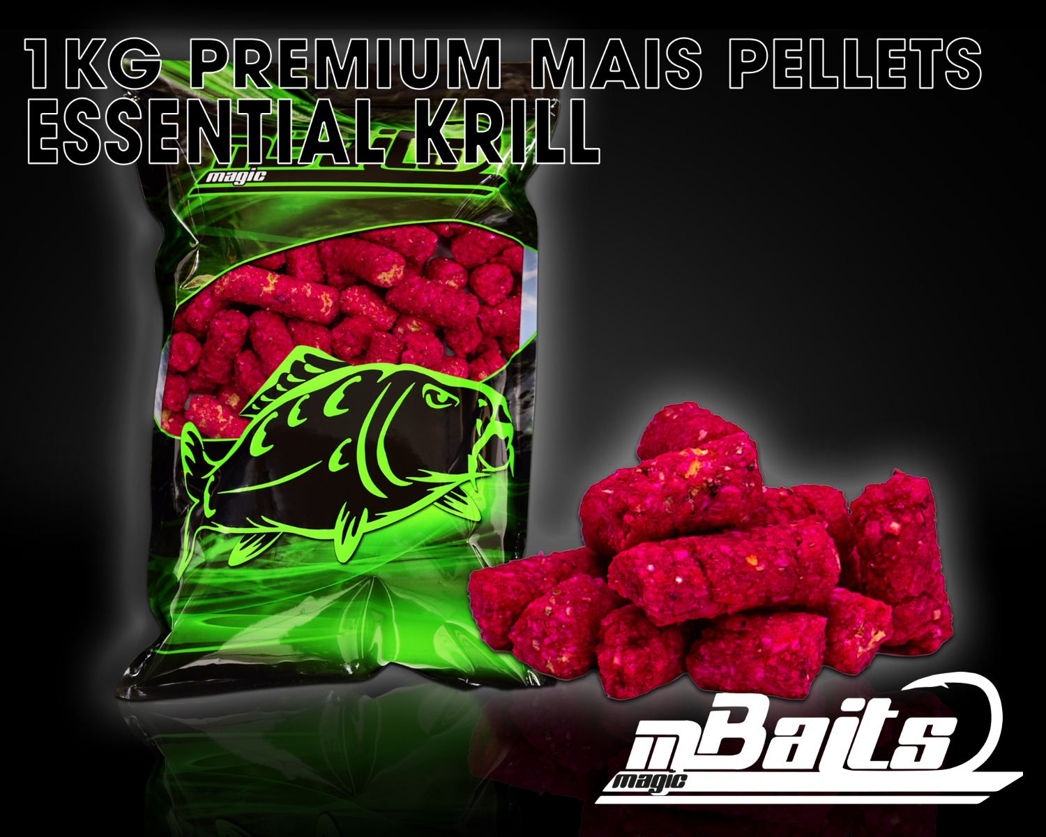Magic Baits Premium Mais Pellets Maispellets Futterpellets Carp Pellet Karpfenköder-Essential Krill