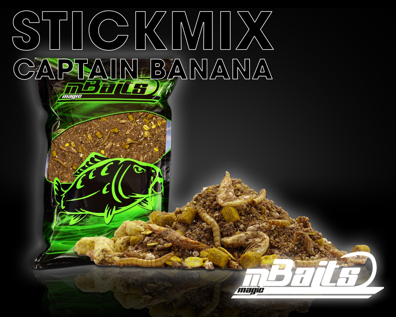 Magic Baits Premium Stick Mix Captain Banana 800g Active Groundmix