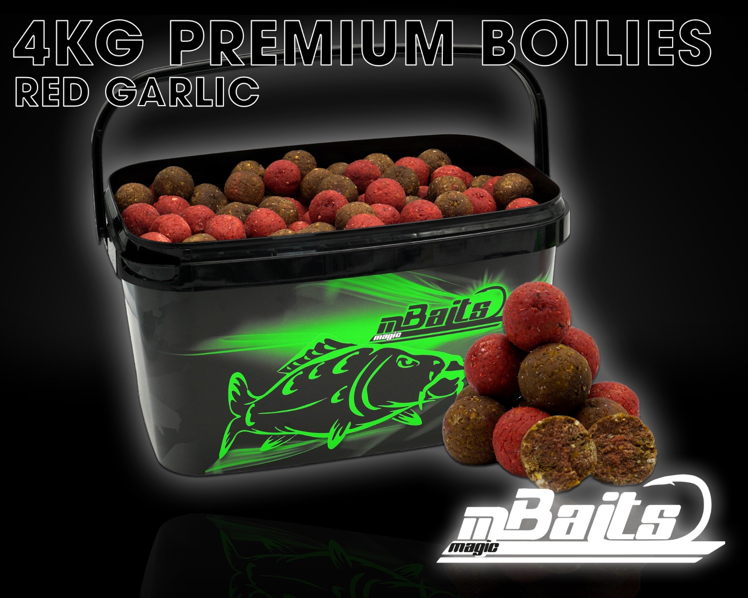Magic Baits 4 Kg Premium Boilies mit Eimer Carp Baits with Bucket Futterboilies Karpfenboilies Feeder Boilie Boilieset Karpfenköder Carp Baits Angelköder Karpfenangeln