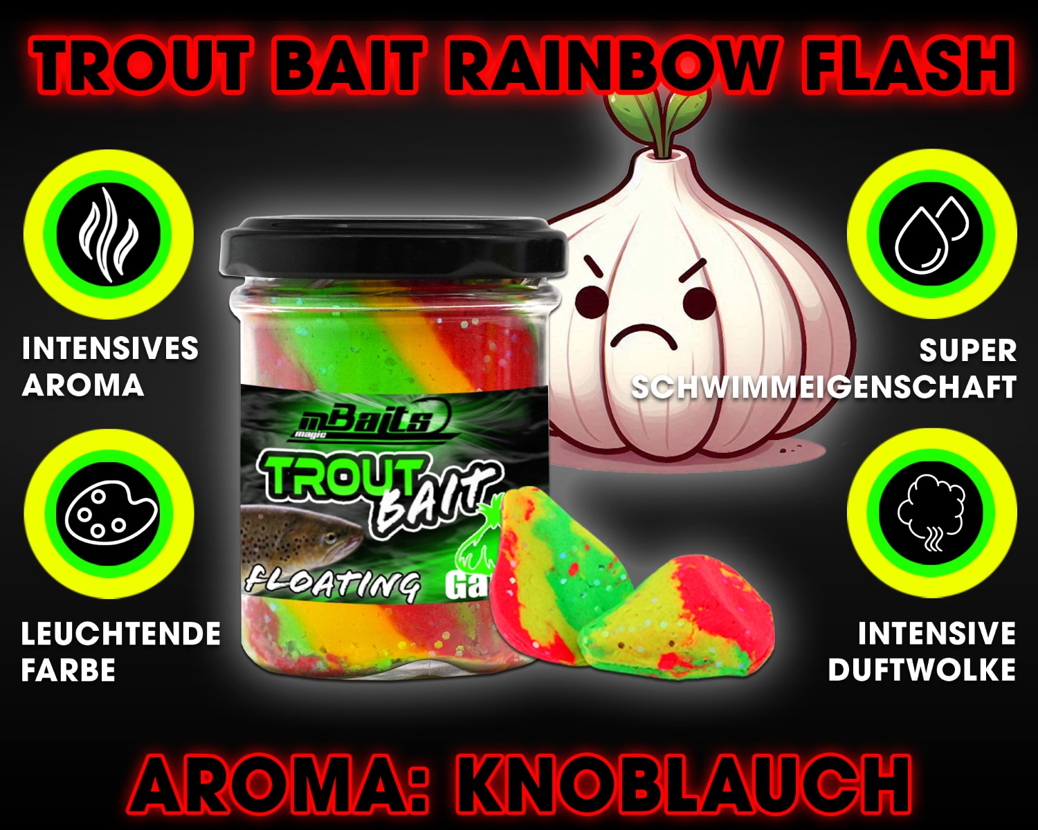 Magic Baits Trout Bait Forellenteig Magic Trout Paste -Rainbow Flash