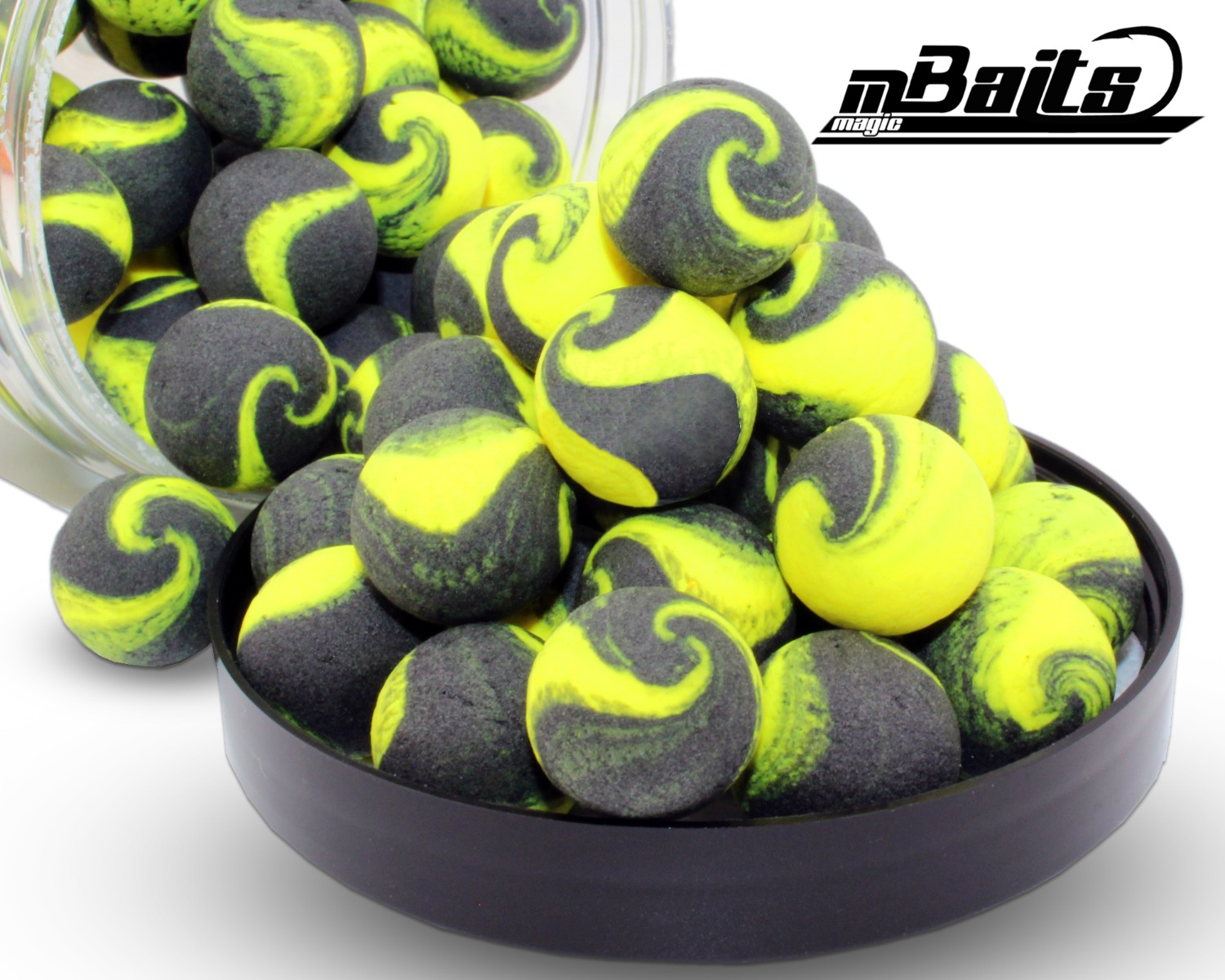 Magic Baits Twisted Fluo Pop Ups Boilies Premium Range Carp Bait Yellow-Black