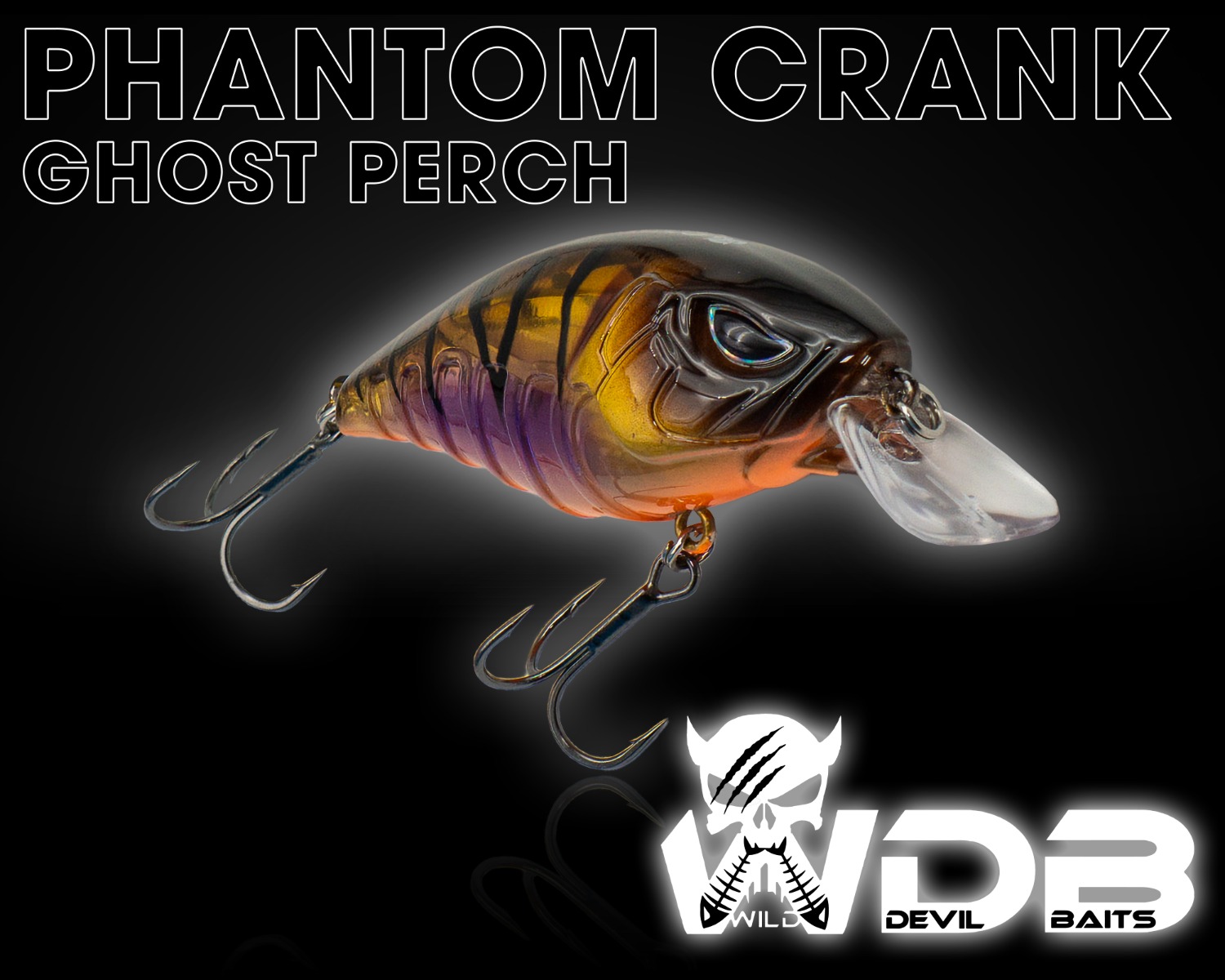 Wild Devil Baits Phantom Crank 65 Wobbler Floating-Ghost Perch