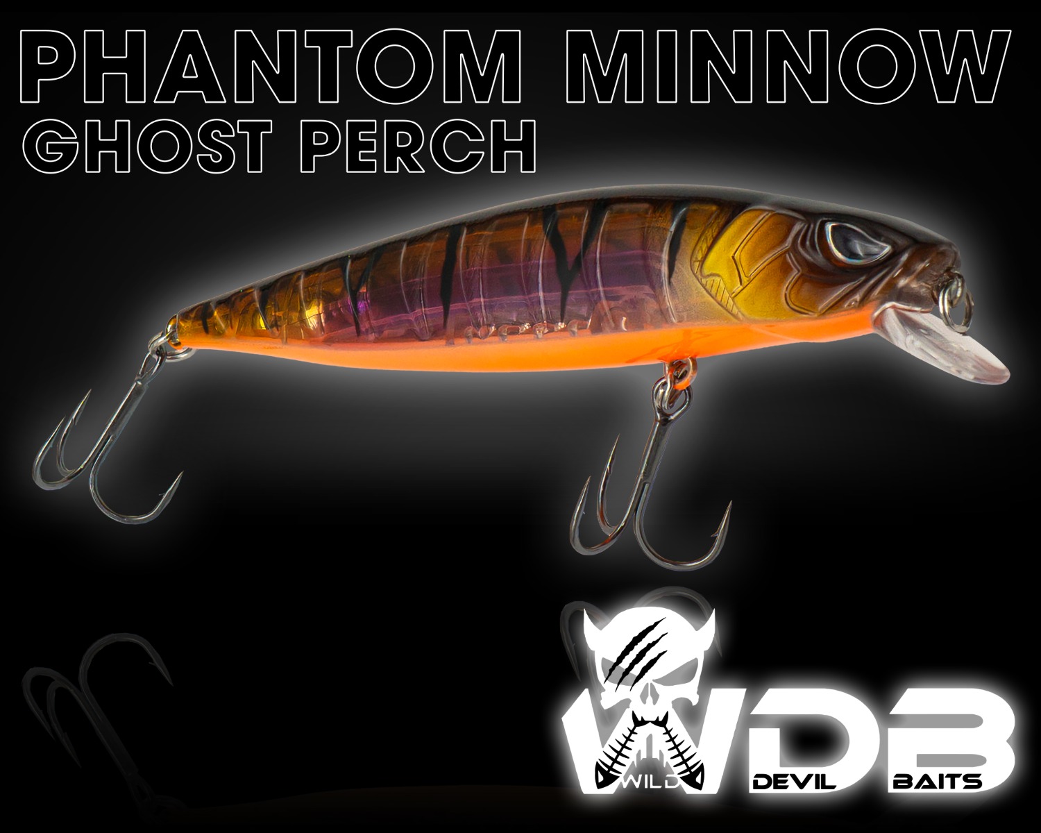 Wild Devil Baits Phantom Minnow 110 Wobbler Suspender -Ghost Perch