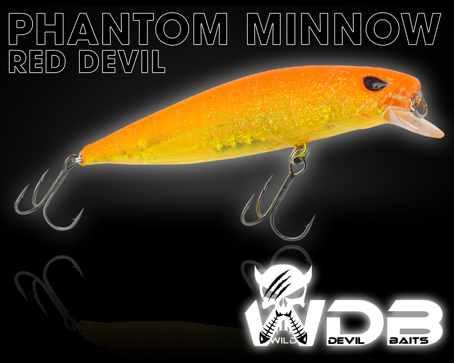 Wild Devil Baits Phantom Minnow 110 Wobbler Suspender -Red Devil
