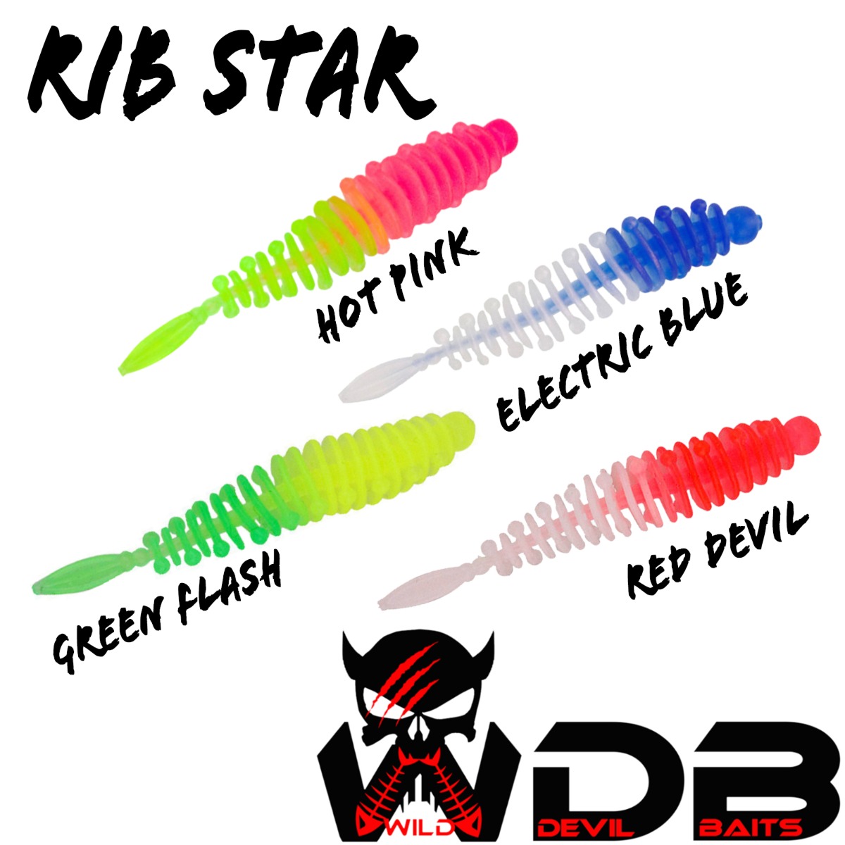 Wild Devil Baits Ribstar Trout Bait Forellenköder Trout Worm Dropshot Köder 