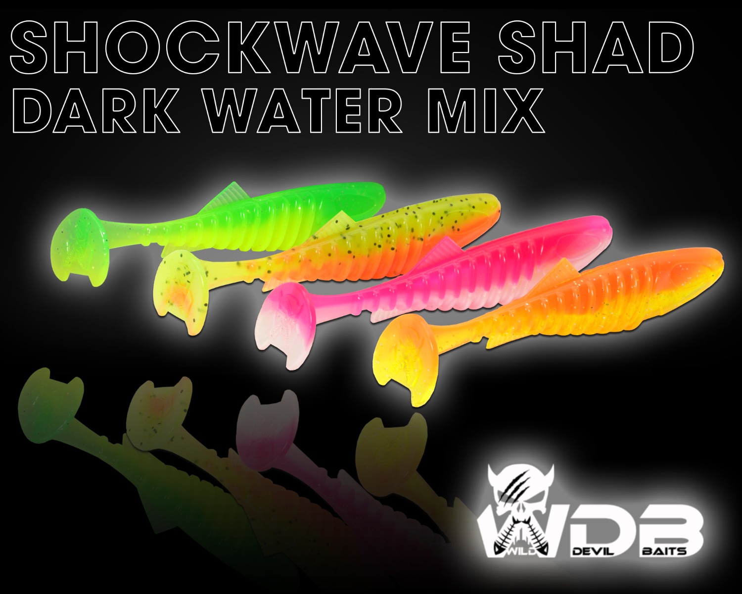 Wild Devil Baits Shockwave Shad Trübes Wasser Gummifisch Kunstköder Softlure Gummiköder Hecht Barsch Zander Angelköder Raubfischköder