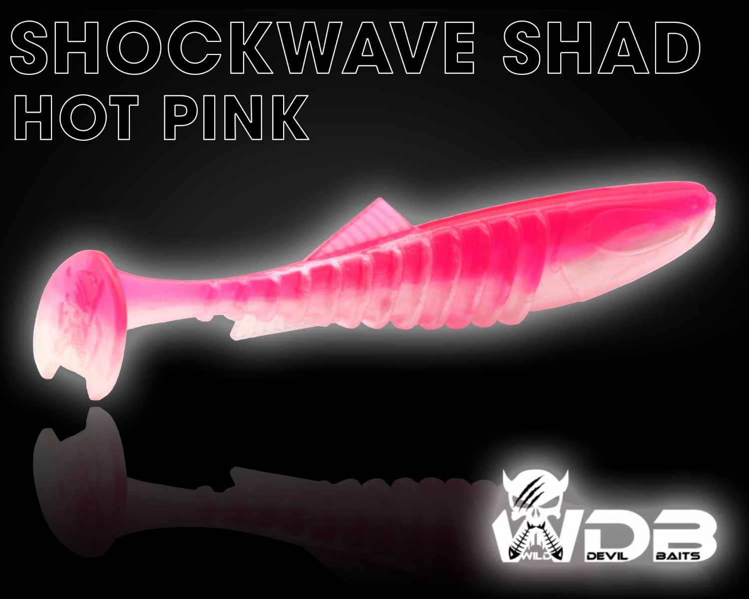 Wild Devil Baits Shockwave Shad Hot Pink Gummifisch Kunstköder Softlure Gummiköder Hecht Barsch Zander Angelköder Raubfischköder