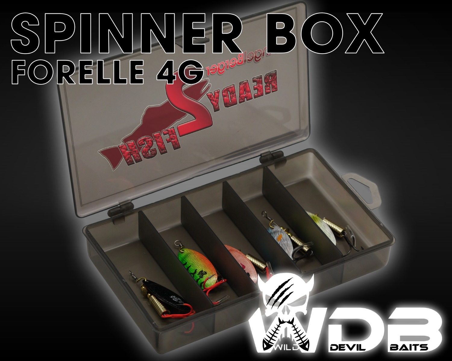 Wild Devil Baits Spinner Sortiment Forelle in Box Trout Spinnköder Kunstköder Set Angelköder Spoon