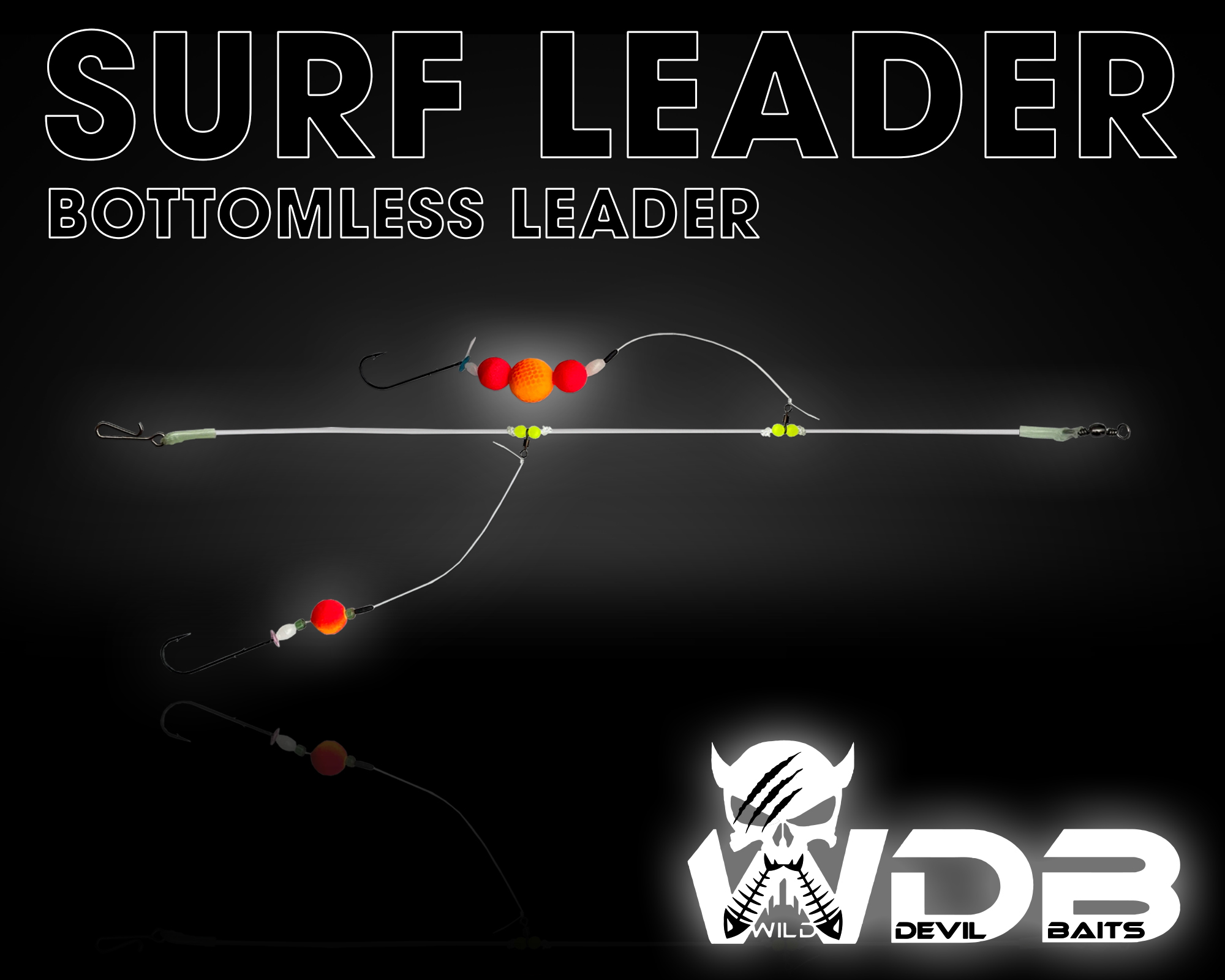 Wild Devil Baits Surf Leader Bottomless Leader Bodenfreies Brandungsvorfach Plattfisch Meeresvorfach Salt Rig Brandungssystem