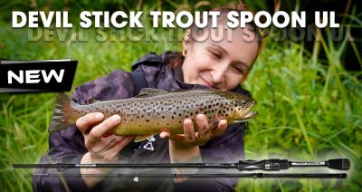 Wild Devil Baits Devil Stick Trout Spoon UL 1,90m 1-6G Ultra Light Spinnrute Solid Tip UL Angelrute Vollcarbon Spitze Barschrute Forellenrute Angelruten